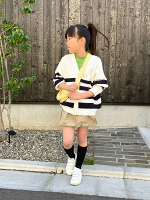 ハートカットアウト リブタンクトップ アイボリー GU公式 | GIRLSハートカットアウトリブT(ノースリーブ)(キッズ)