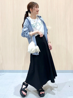 GU公式 | リネンブレンドフレアロングスカート(丈標準85.0~92.0cm) GU公式 | リネンブレンドフレアロングスカート(丈標準85.0~92.0cm)