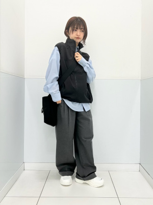 GU公式 | ナイロンジップアップベスト(セットアップ可能)