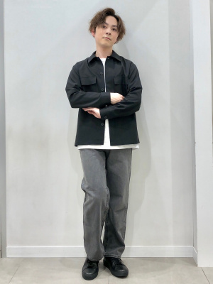 GU公式 | ドライイージーケアCPOシャツ(長袖)SW(セットアップ可能)