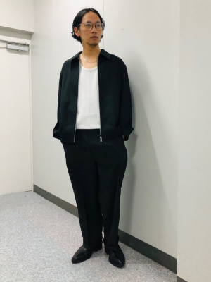 TFW49 ジップアップジャケット 黒　ブルゾン　M sp064jersey_b1.jpg