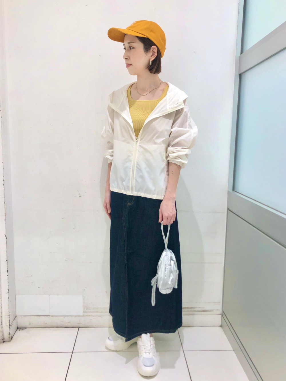 新品 GU ジーユー UVカットシアーブルゾン オフホワイト S