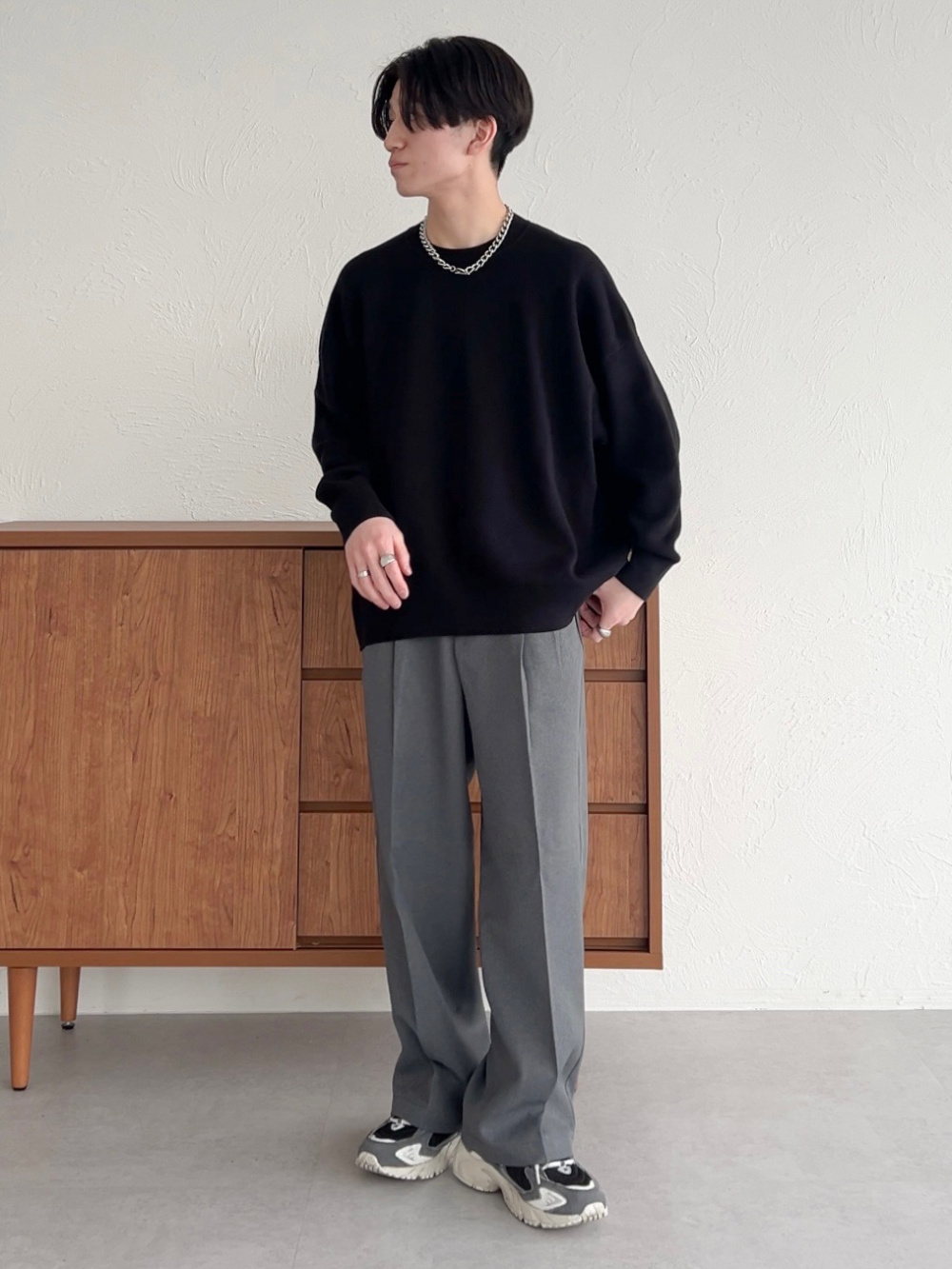 デニムジャケット(セットアップ可能)、スーパーバギースラックス(丈