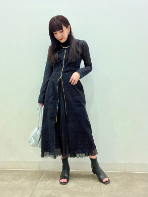 GU公式 | デニムフロントジップワンピースQ+E