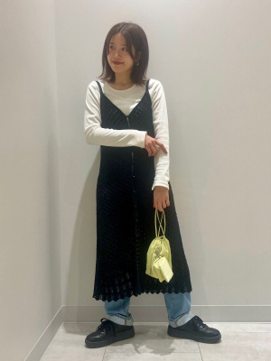 GU公式 | 透かし編みニットジレ+X