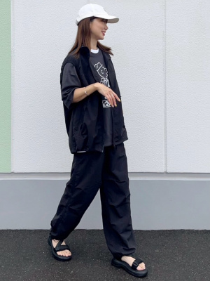 GU公式 | パラシュートパンツ(セットアップ可能)