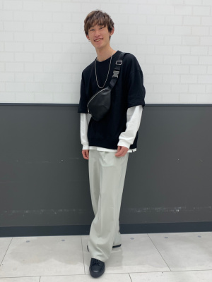 AS2OV×CPH別注 OVERSIZE MOCK NECK XLサイズ GU公式 | ドライバギースラックスSW+E(セットアップ可能)