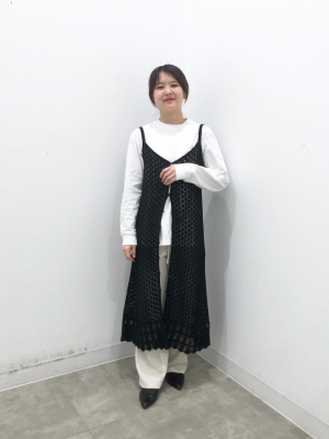 GU公式 | 透かし編みニットジレ+X