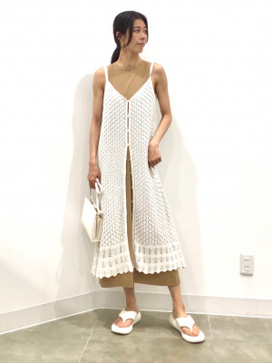 火祭【専用品】 GU公式 | 透かし編みニットジレ+X