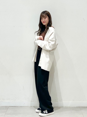 GU公式 | オーバーサイズクルーネックカーディガン(長袖)Z
