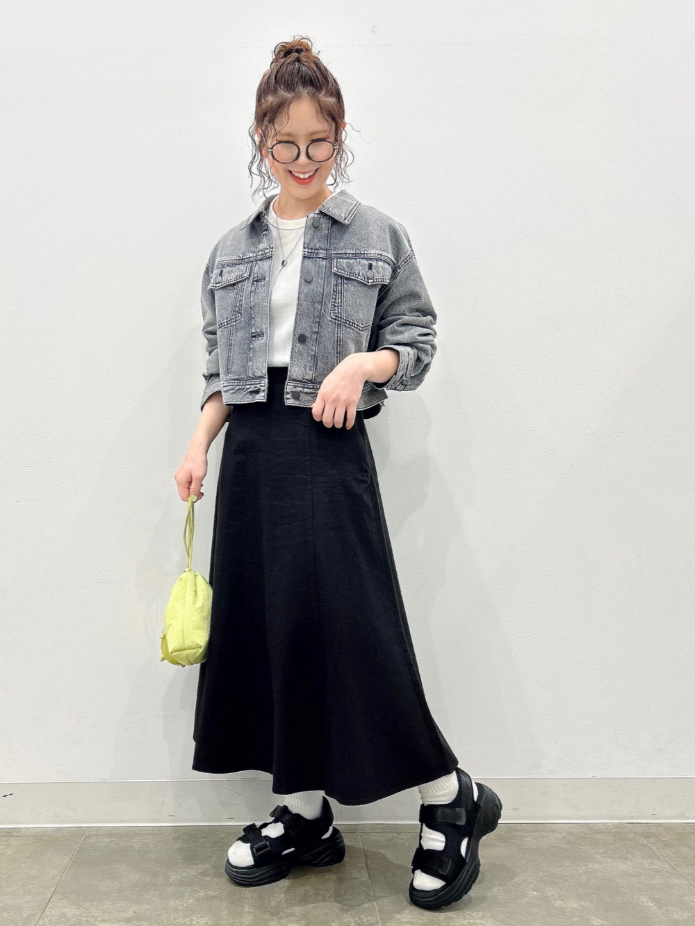 新作*PATOU*デニムクロップドジャケット ジーンズシャツ 半袖 PATOU パトゥ ブルー クロップド シャツ デニム JACKET デニム