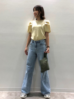 GU公式 | GIRLSボリュームスリーブT(5分袖)