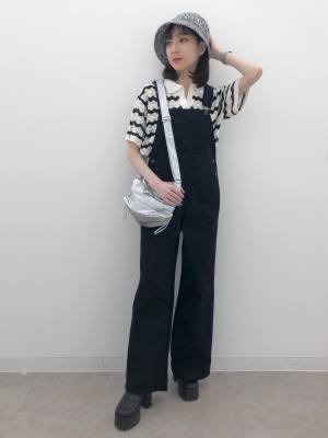 三線　その他セット GU公式 | デニムサロペットワイドパンツ