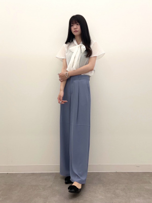 GU公式 | シアーボウタイブラウス(半袖)Z+E