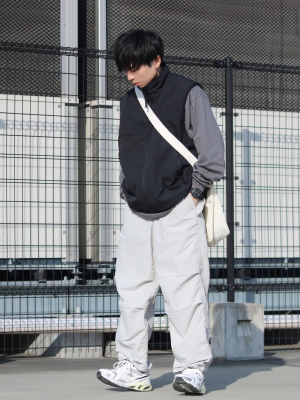 GU公式 | パラシュートパンツ(セットアップ可能)