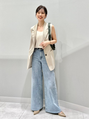 GU公式 | ミドルライズワイドジーンズ+EC(丈長82.0cm) GU公式 | ミドルライズワイドジーンズ+EC(丈長82.0cm)