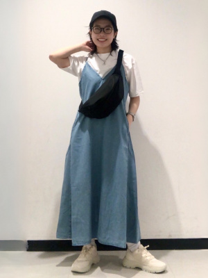 アトリエgg デニムキャミソールワンピース &g'aime ワンピース 【＆g'aime】マーメイドシルエットデニム