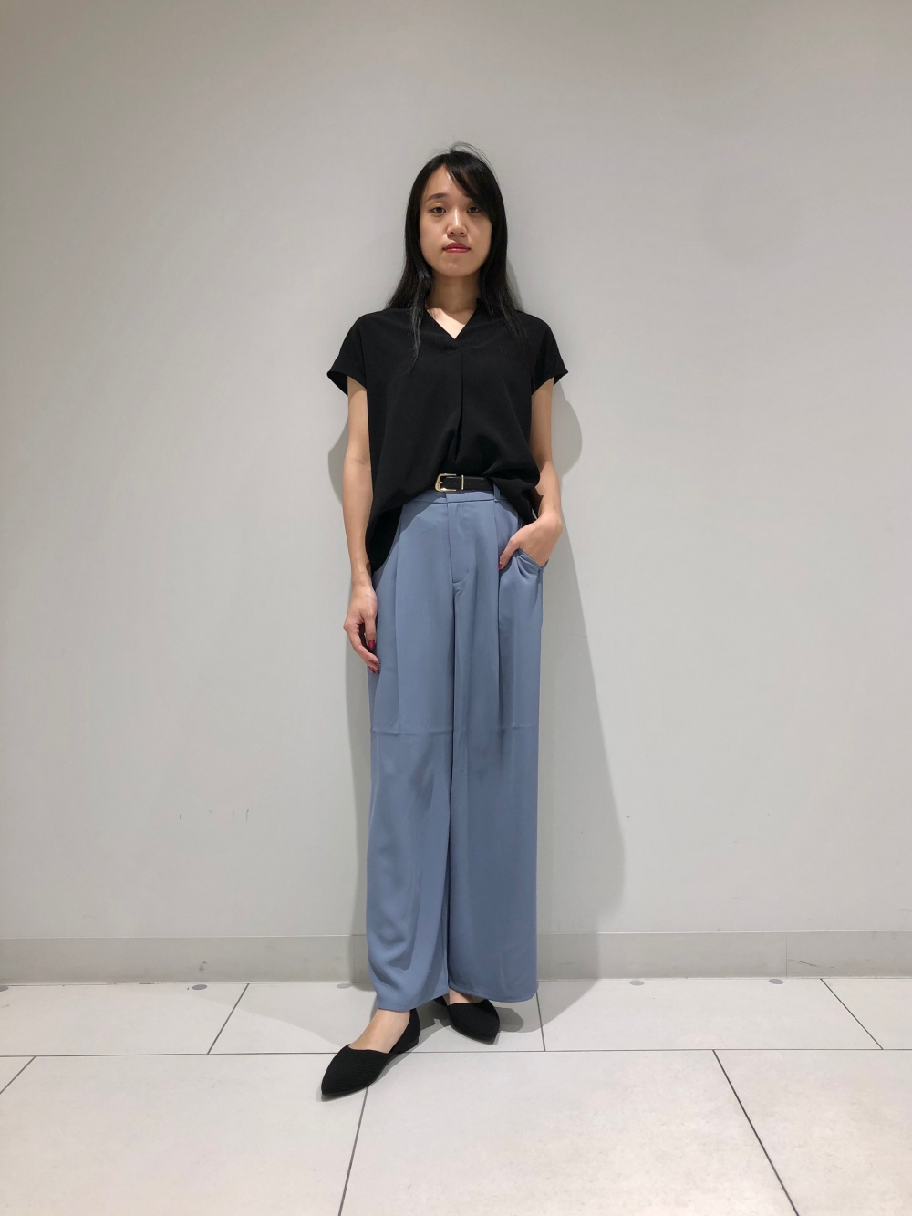 ドレープスキッパーシャツ(半袖)、ドレープワイドパンツZ
