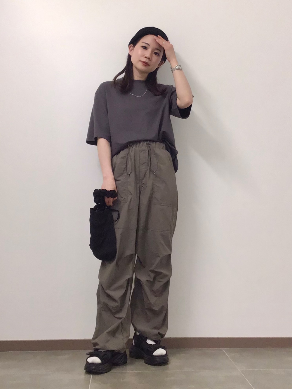 GIRLSメッシュレイヤードセットT(ノースリーブ)JR、テックパラシュート