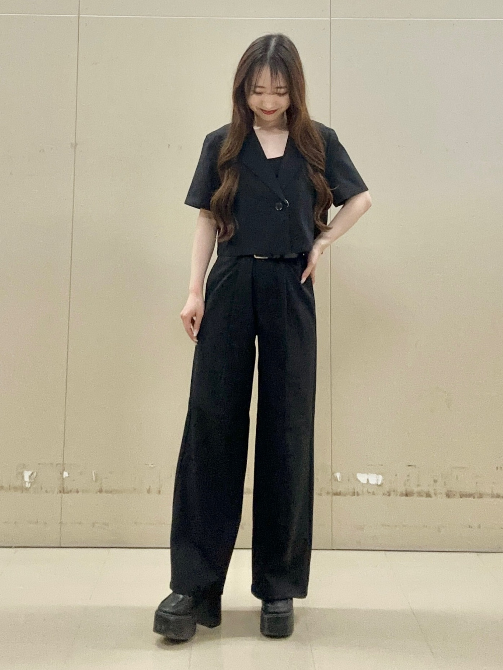 ハーフスリーブクロップドジャケット(セットアップ可能