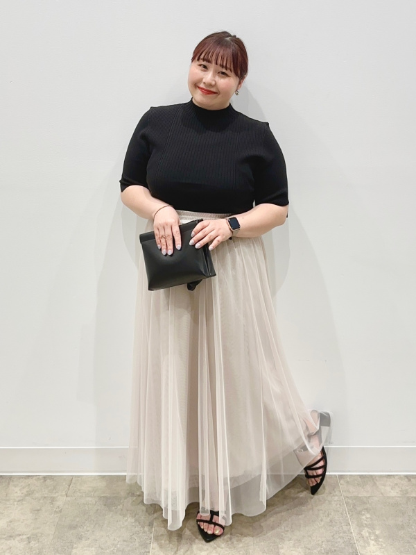 UVカットシアーブルゾン、チュールロングスカートZのコーディネート