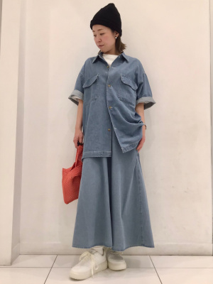 GU公式 | ウエストドローストリングT(5分袖)