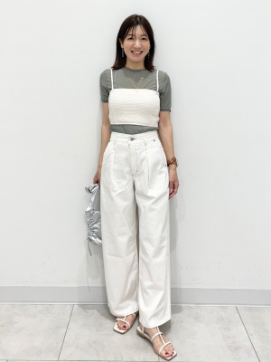 すーやん。 GU公式 | シャーリングビスチェ+E