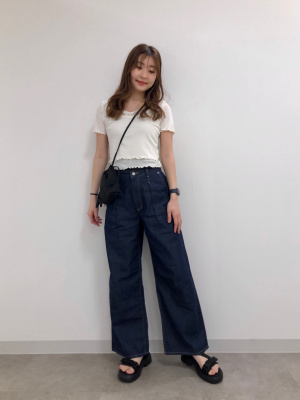 お洗濯のみ美品！GU キャミソールレイヤードTシャツ M ブルー お洗濯のみ美品！GU キャミソールレイヤードTシャツ M ブルー