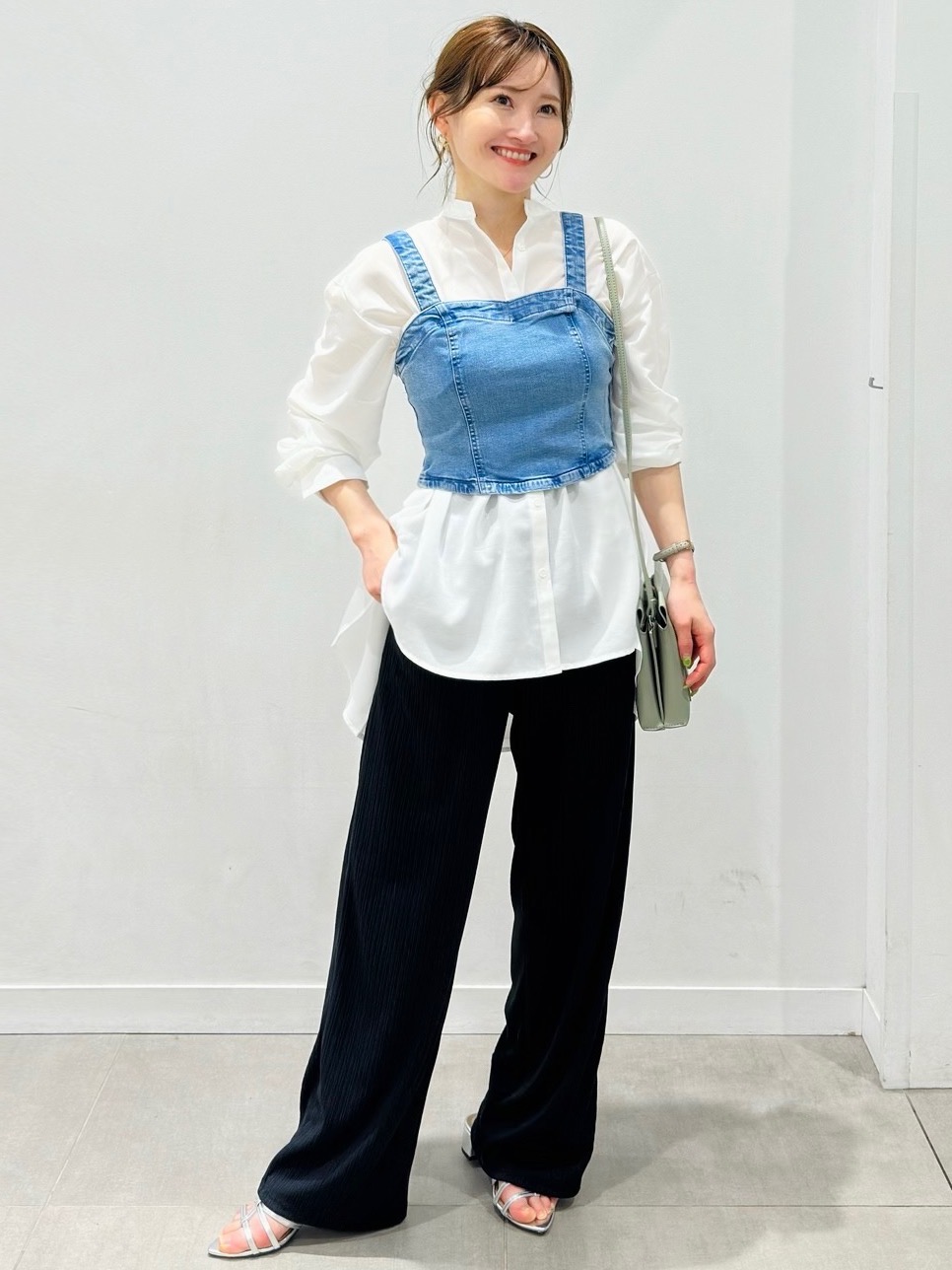 セットアップ対応】【styling/×Lee】デニムビスチェ（ベアトップ