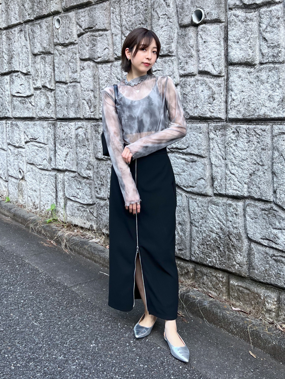 フランシュリッペ　コーディネイトGジャン　FL3 RAISED C/W TWILL PEALED CHECK PT W FRONT LONG COAT(XS Red