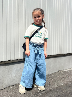 ❣️Asu❣️80〜90サイズ　夏〜冬まとめ売り GU公式 | GIRLSライトデニムプルオンワイドパンツ