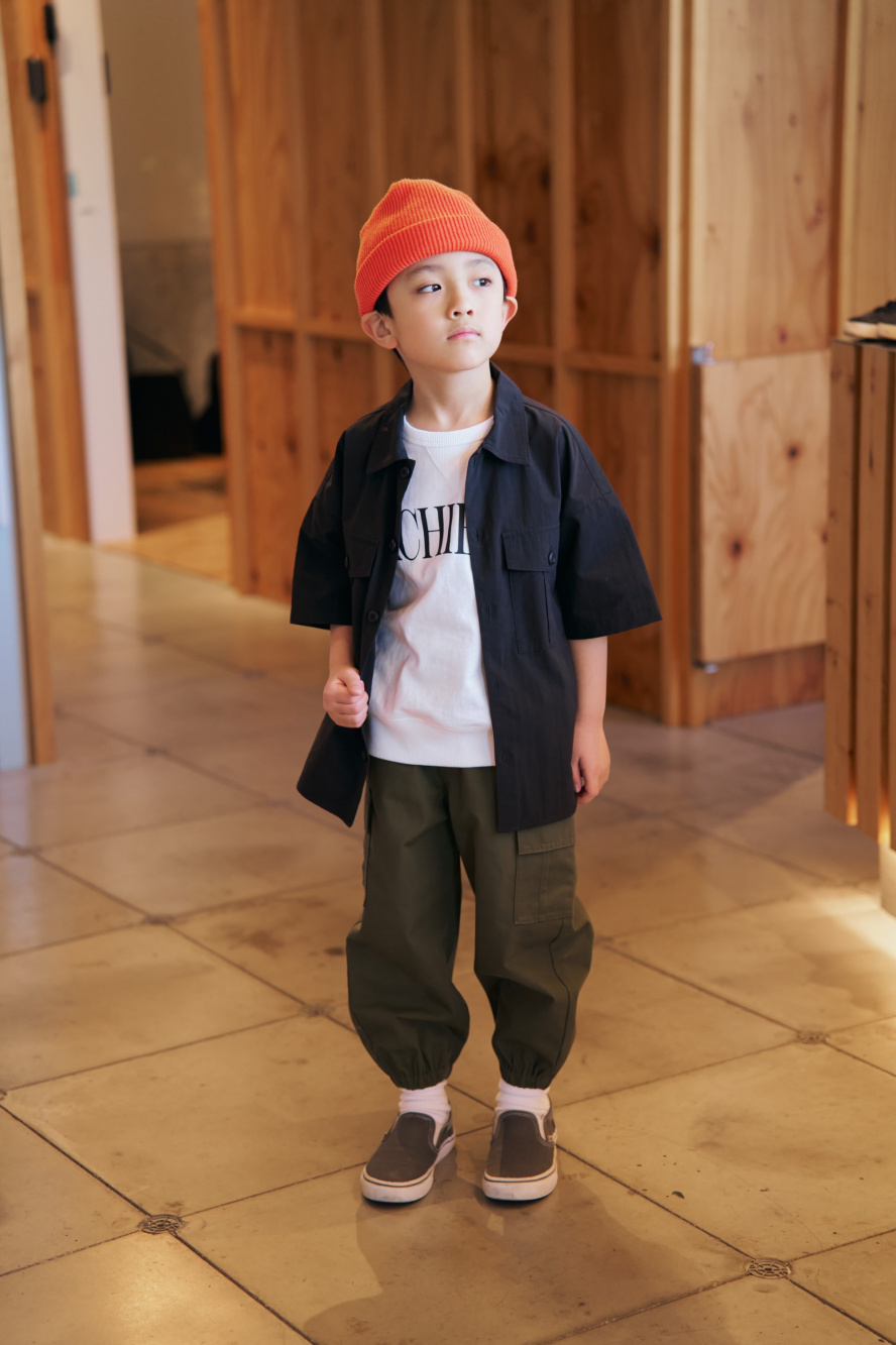 サファリシャツ　セットアップ KIDS(男女兼用) ドライサファリシャツ(5分袖)(セットアップ可能