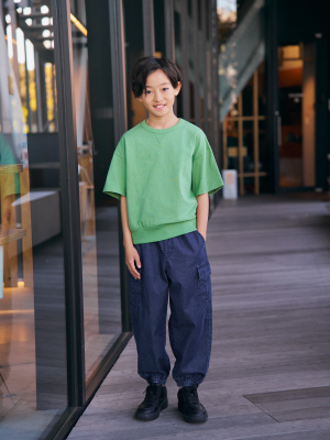 GU公式 | KIDS(男女兼用) スウェT(5分袖)