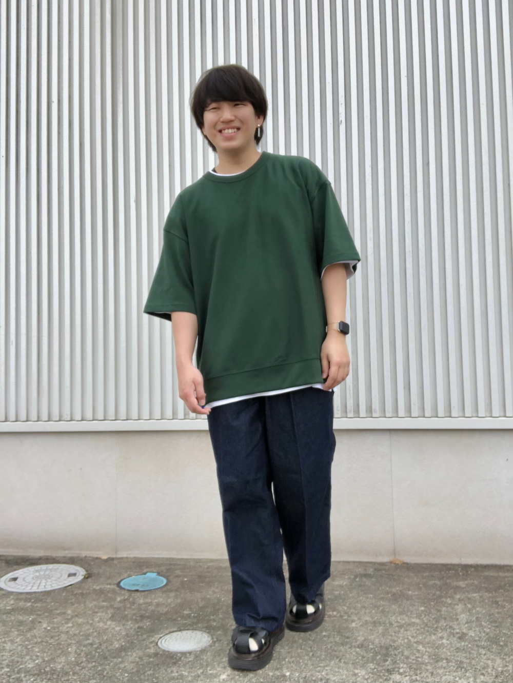 デニムジャケット(セットアップ可能)、ガーメントダイニットプル