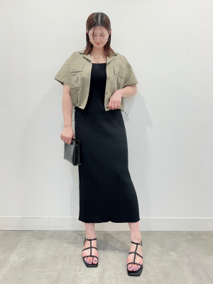 ▶新品未使用 / Loungedress リブノースリーブワンピース LOUNGEDRESS（ラウンジドレス）の「リブノースリーブワンピース
