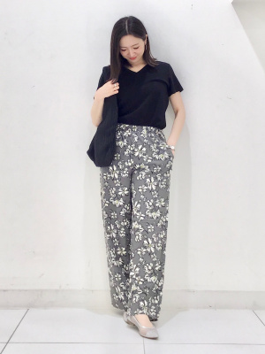 和歌山編み コットンスムースVネックTシャツ GU公式 | コットンスムースVネックT(半袖)+E