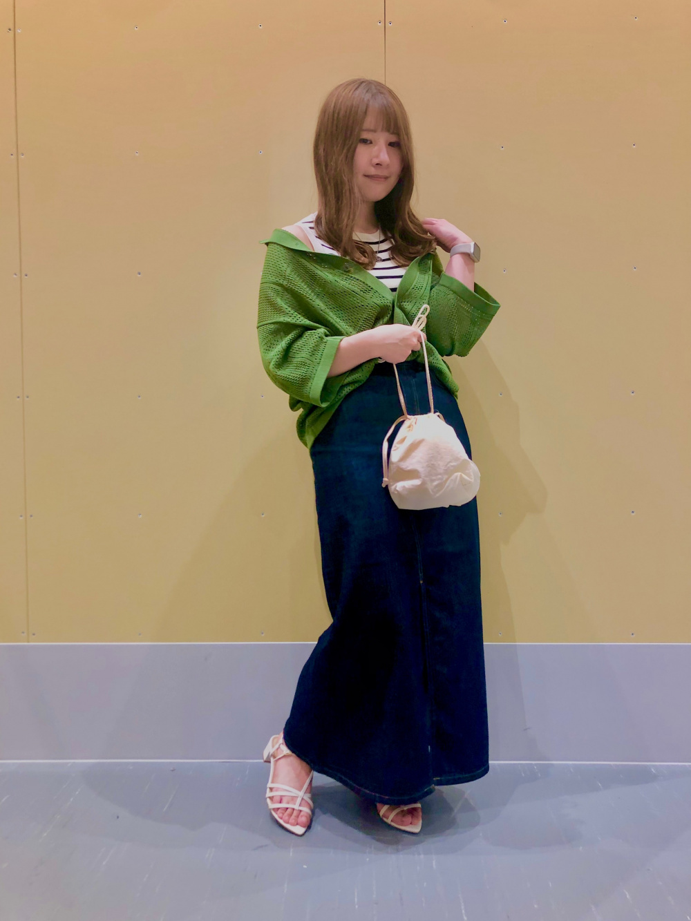 タグ付き！GU UVカットクロップドカーディガン(長袖) GU】UVカットクロップドカーディガン(長袖)(ボーダー) - メルカリ