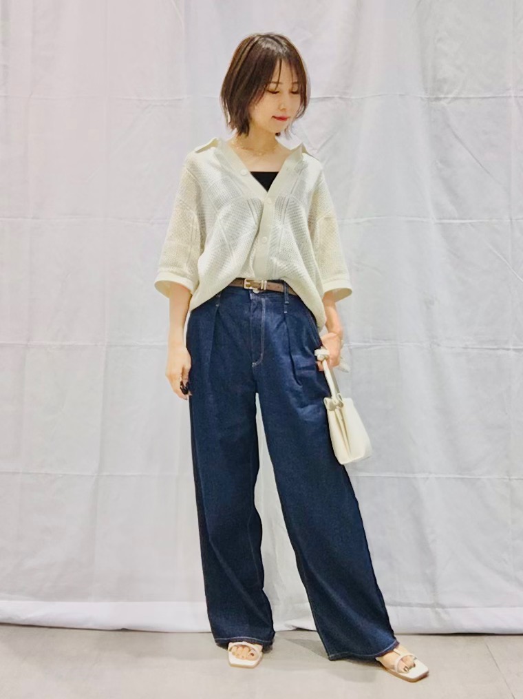 2ピースシアーTブラウス(半袖)、ドレープワイドパンツZ