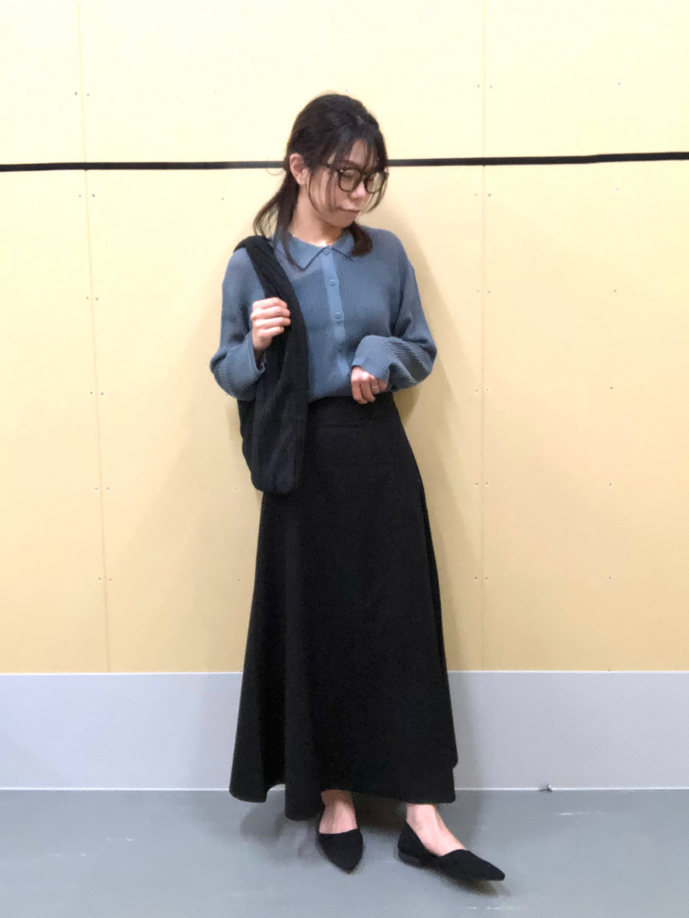 【美品】コーデ売り♡ボリュームスリーブカーディガン＆ロング プリーツスカート ボリュームスリーブカーディガン [C6924] - レディース