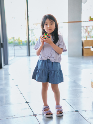 GU公式 | GIRLSクロップドギャザーT(半袖)