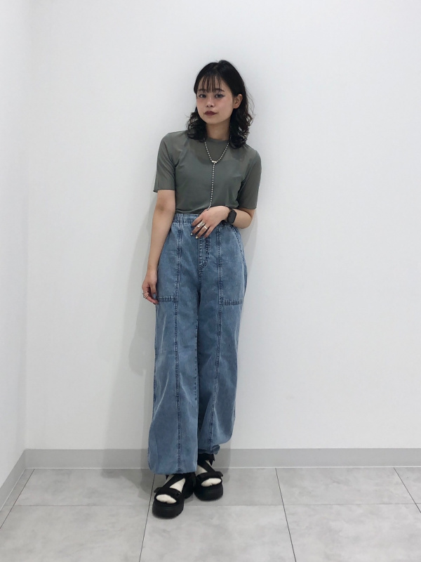 シアーT(半袖)、UVカットシアーブルゾンのコーディネート・着用