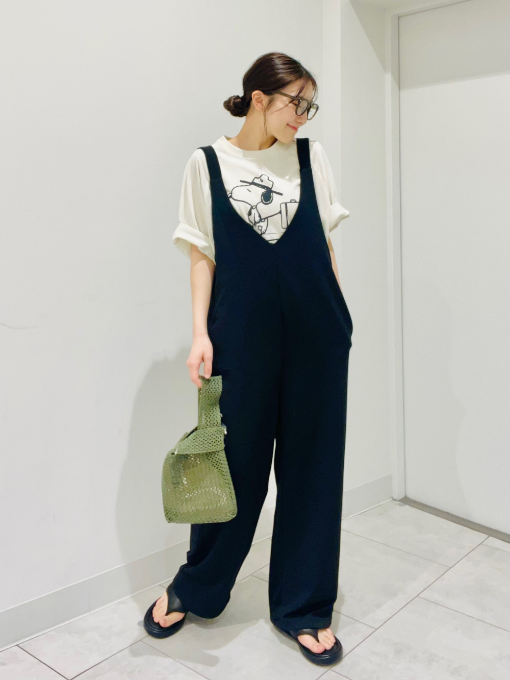 2ピースボレロカーディガン(長袖)、ドットプリントワンピース