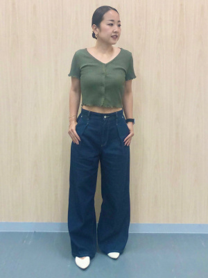 新品未使用23-24 FNTC CVT153 ＋FLUX DSオールインセット GU公式 | テクスチャークロップドカーディガン(半袖)