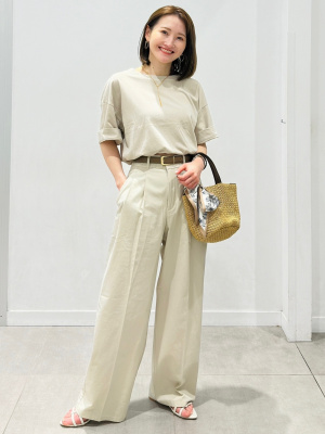 GU公式 | ウエストドローストリングT(5分袖)