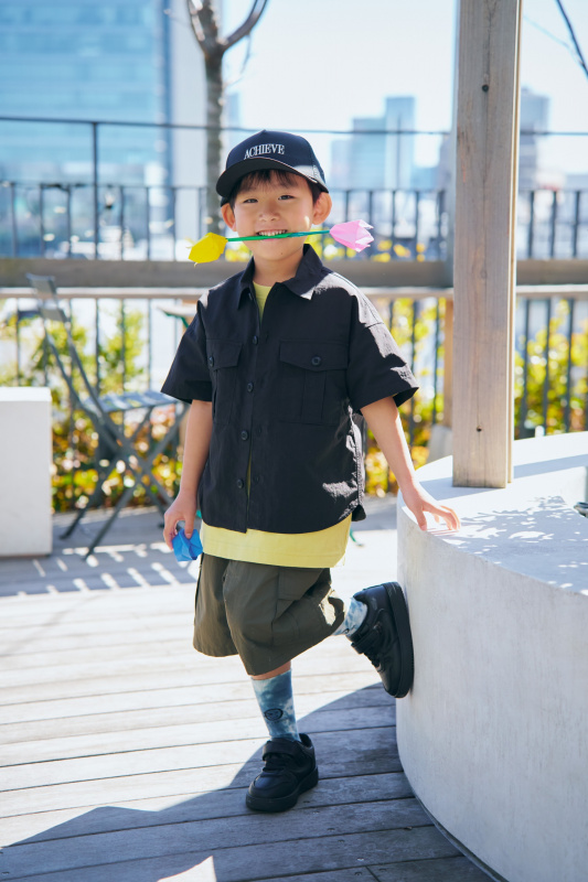 きゃらてん GIRLSクロップドギャザーT(半袖)、GIRLSデニムティアード