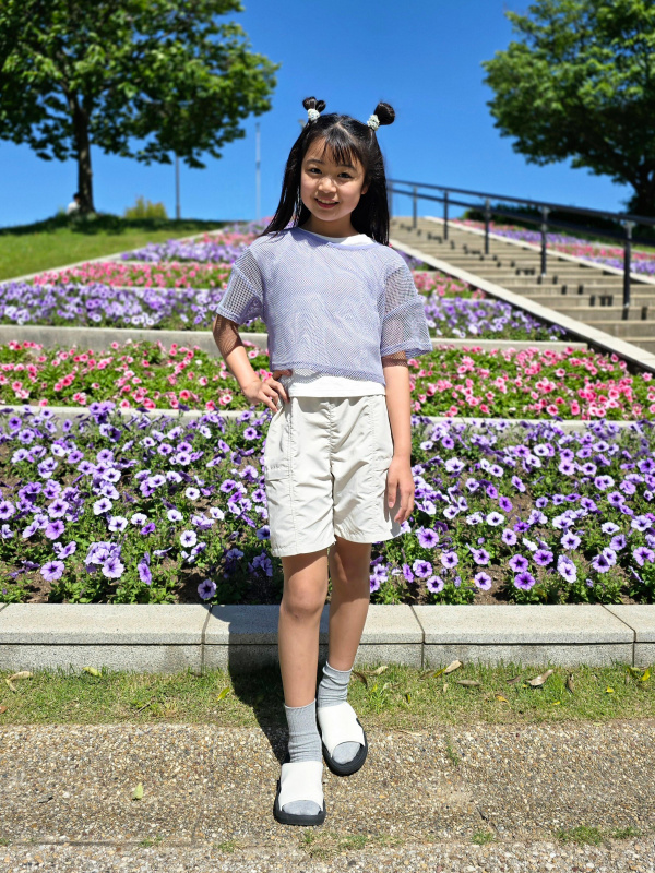 GIRLSメッシュレイヤードセットT(ノースリーブ)JR（子ども服）の