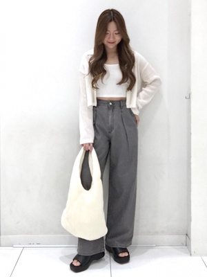 みりあん☺︎② GU公式 | メッシュポロカーディガン(長袖)Q