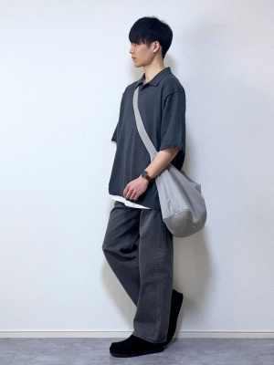 GU公式 | ブークレニットスキッパーポロシャツ(5分袖)NT+E