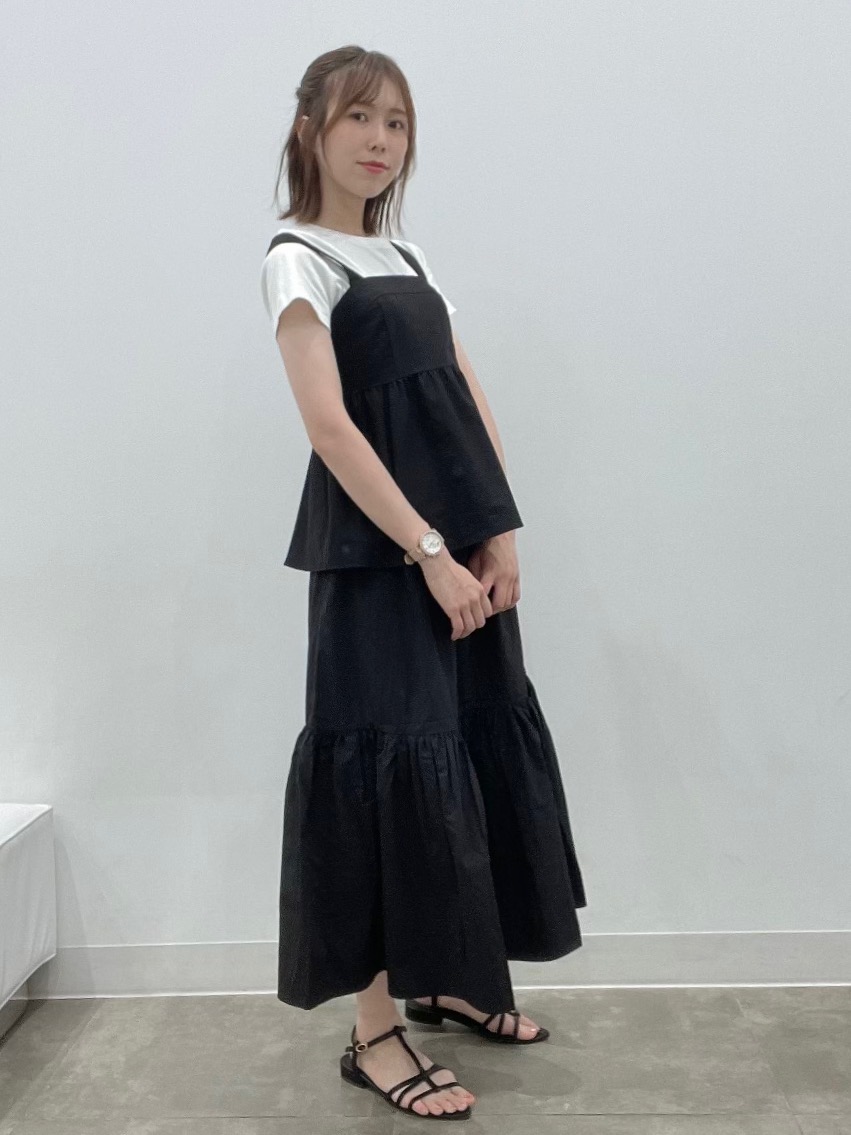 コットンクルーネックT(半袖)、リネンブレンドシャツ(5分袖)OSB+