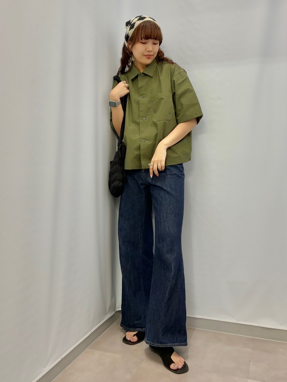 コーディガン 羽織 ワイドスリーブ ミドル丈 ブラック CV821 コーディガン 羽織 ワイドスリーブ ミドル丈 ブラック CV821